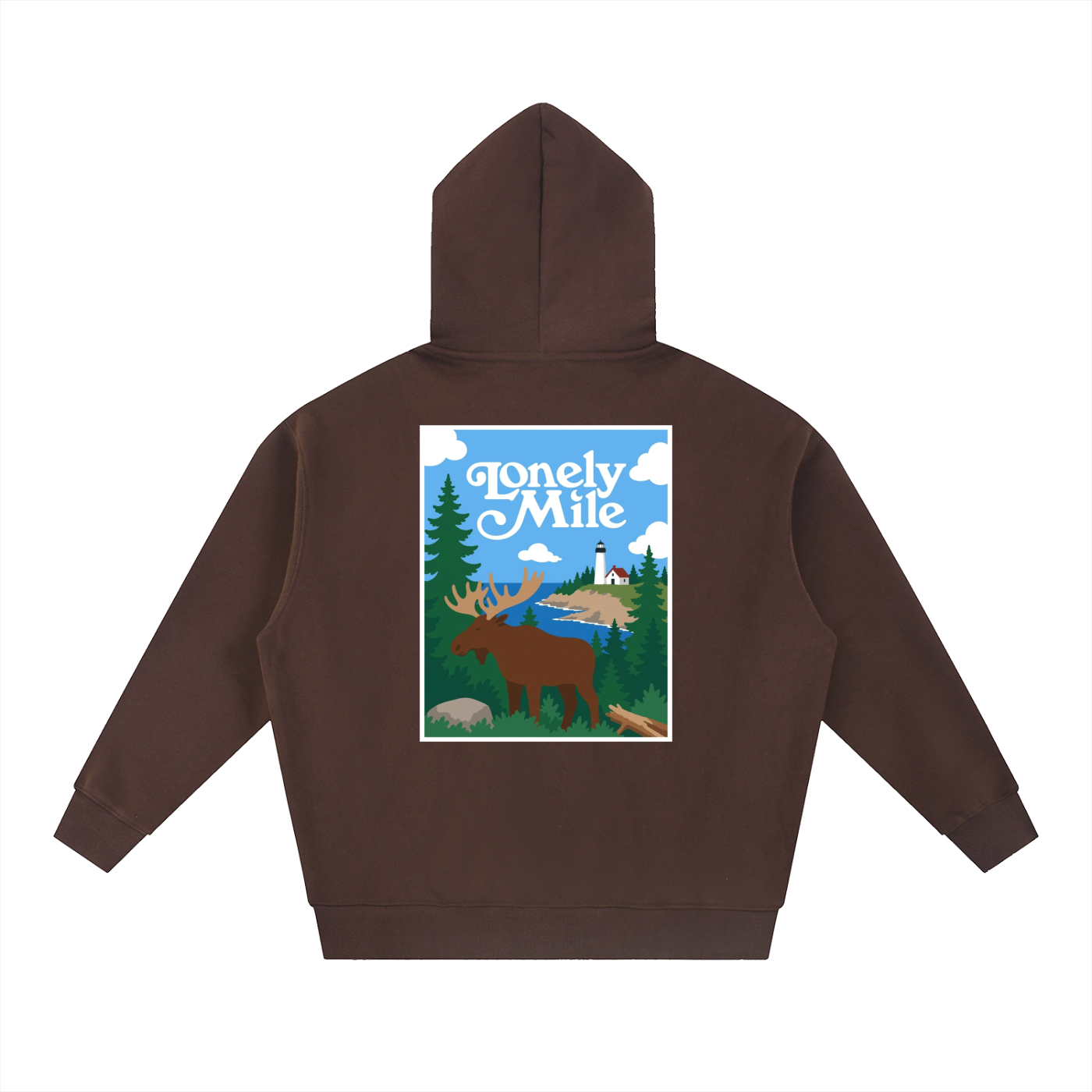 Maine Moose Boxy Zip-up Hoodie