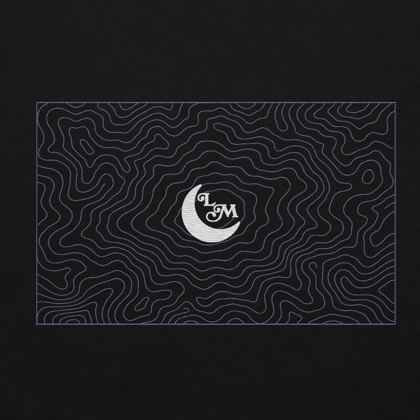 Topographic Hoodie (Purple Embroidery)