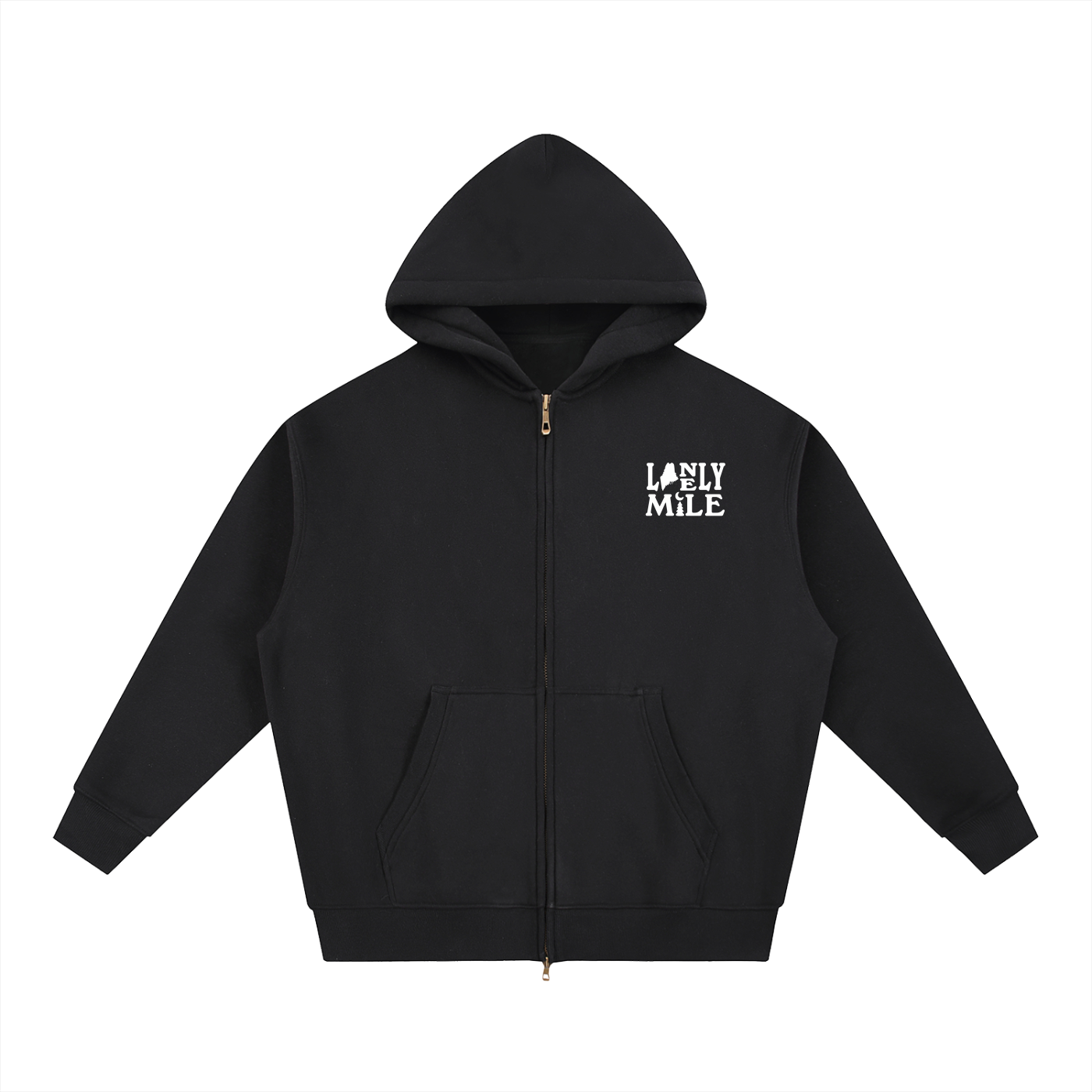 Maine Moose Boxy Zip-up Hoodie