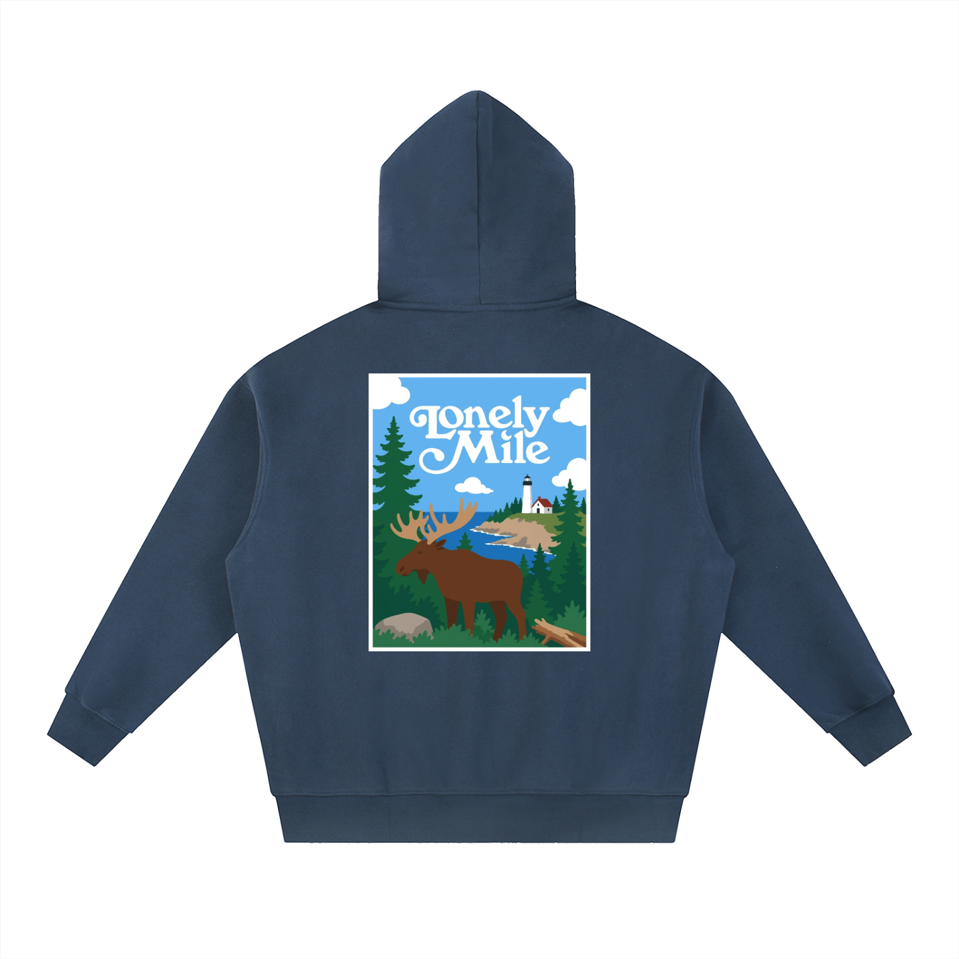 Maine Moose Boxy Zip-up Hoodie
