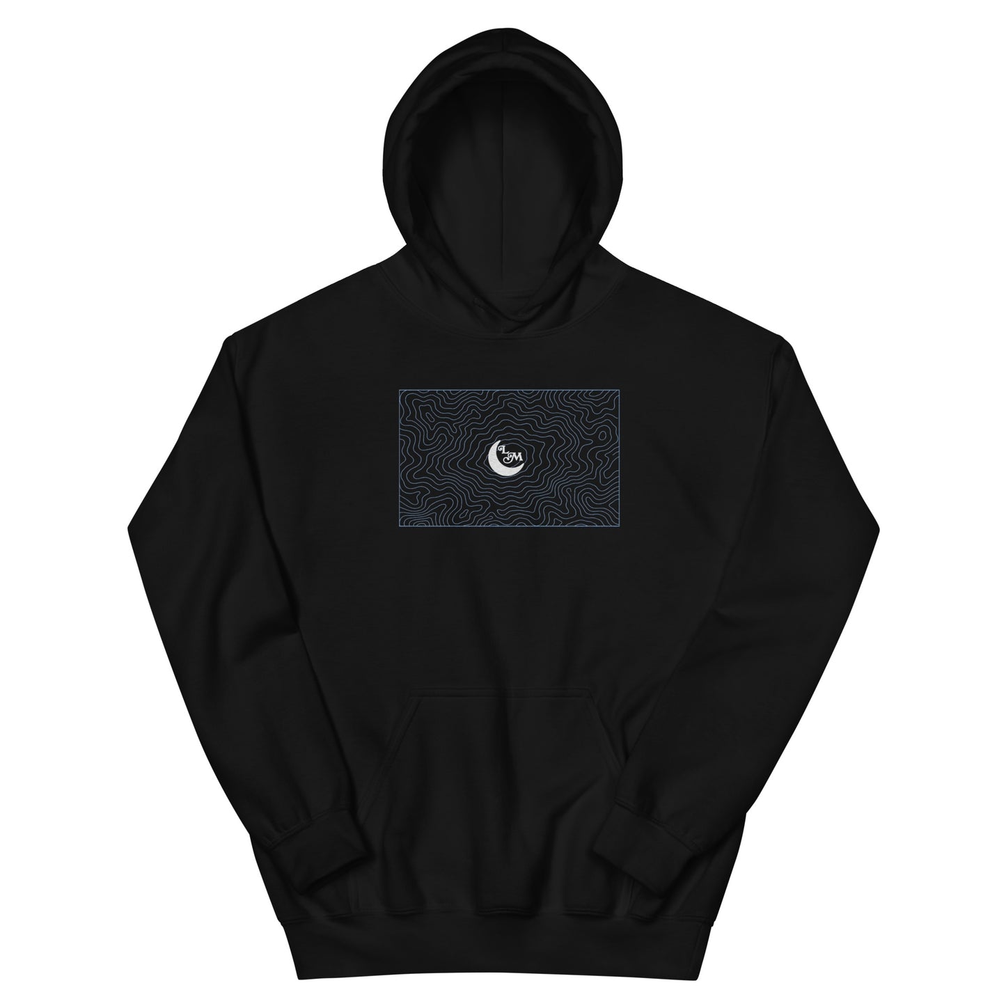 Topographic Hoodie (Blue Embroidery)