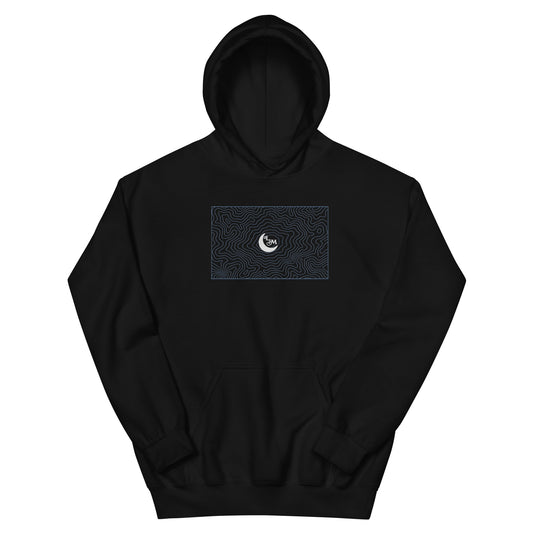 Topographic Hoodie (Blue Embroidery)