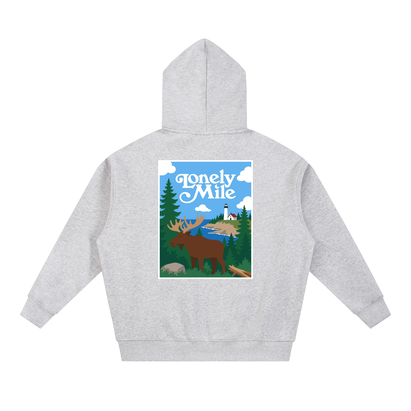 Maine Moose Boxy Zip-up Hoodie