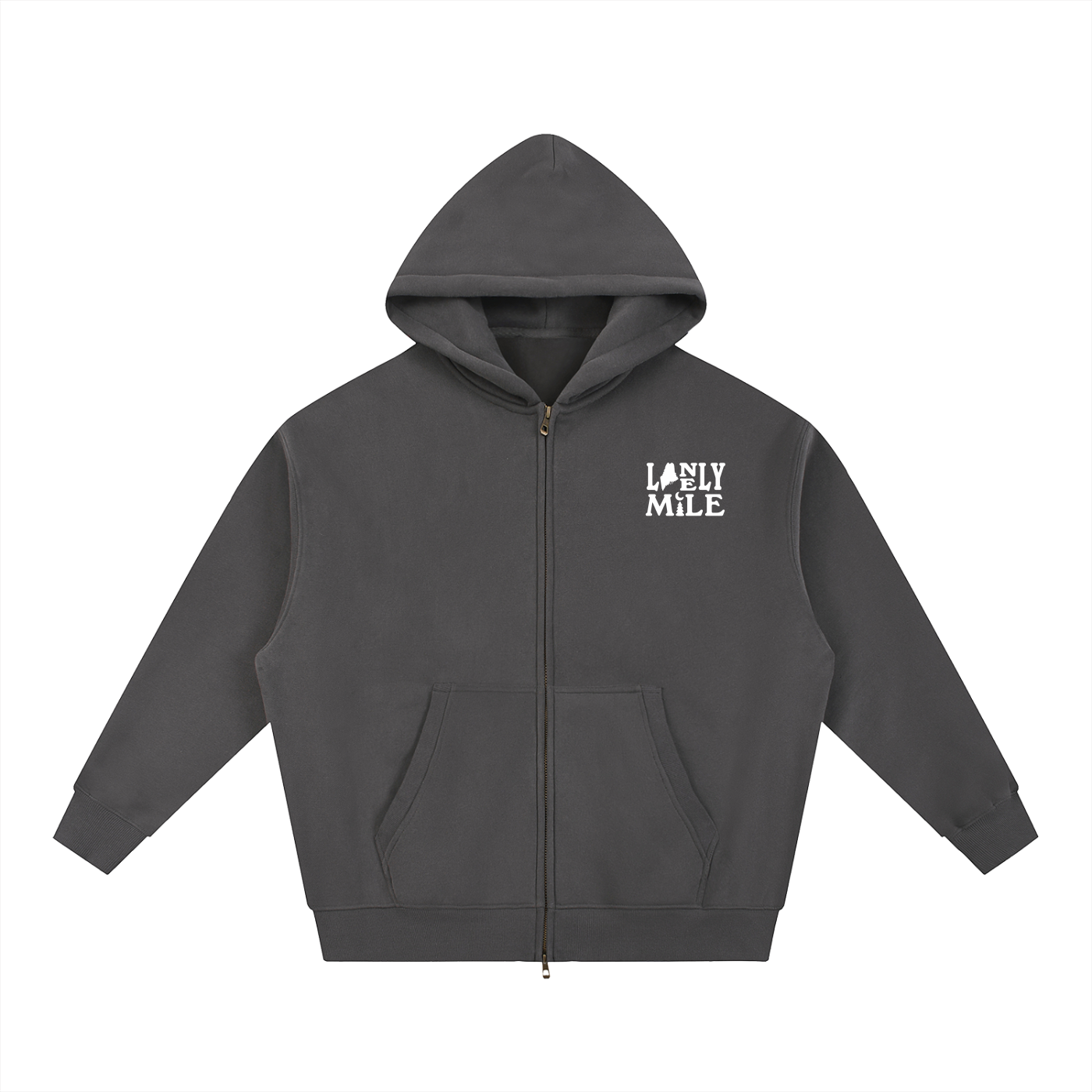 Maine Moose Boxy Zip-up Hoodie