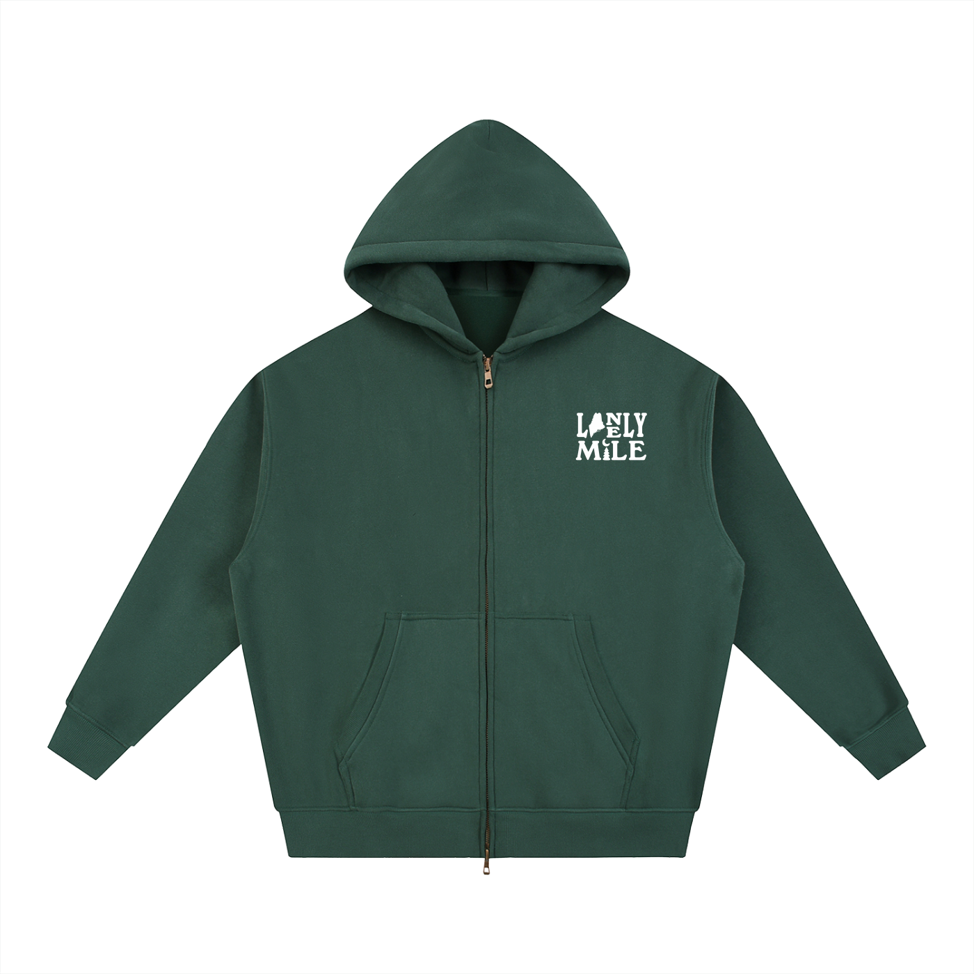 Maine Moose Boxy Zip-up Hoodie