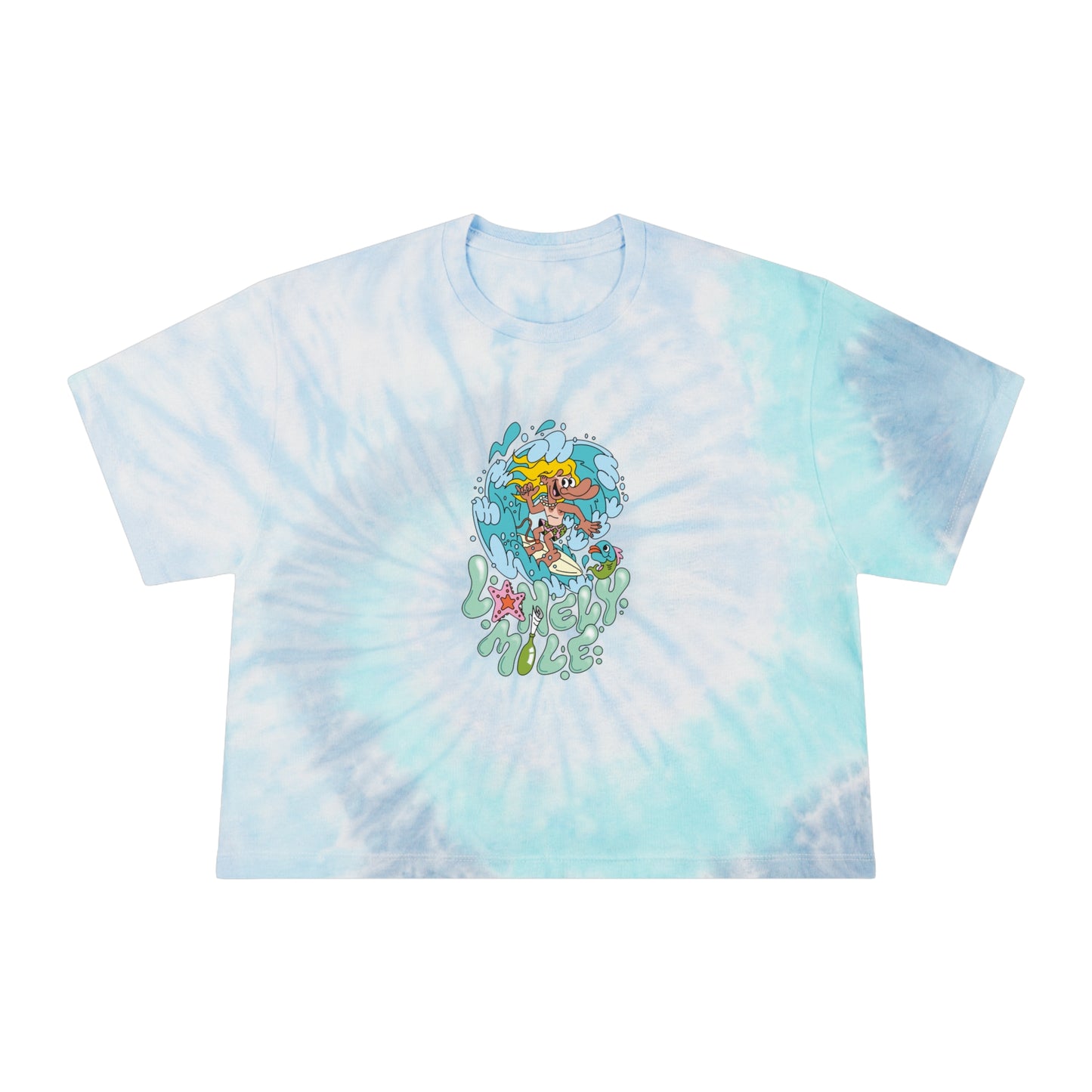 Lonely Mile Secluded Surf Women's Tie-Dye Crop Tee