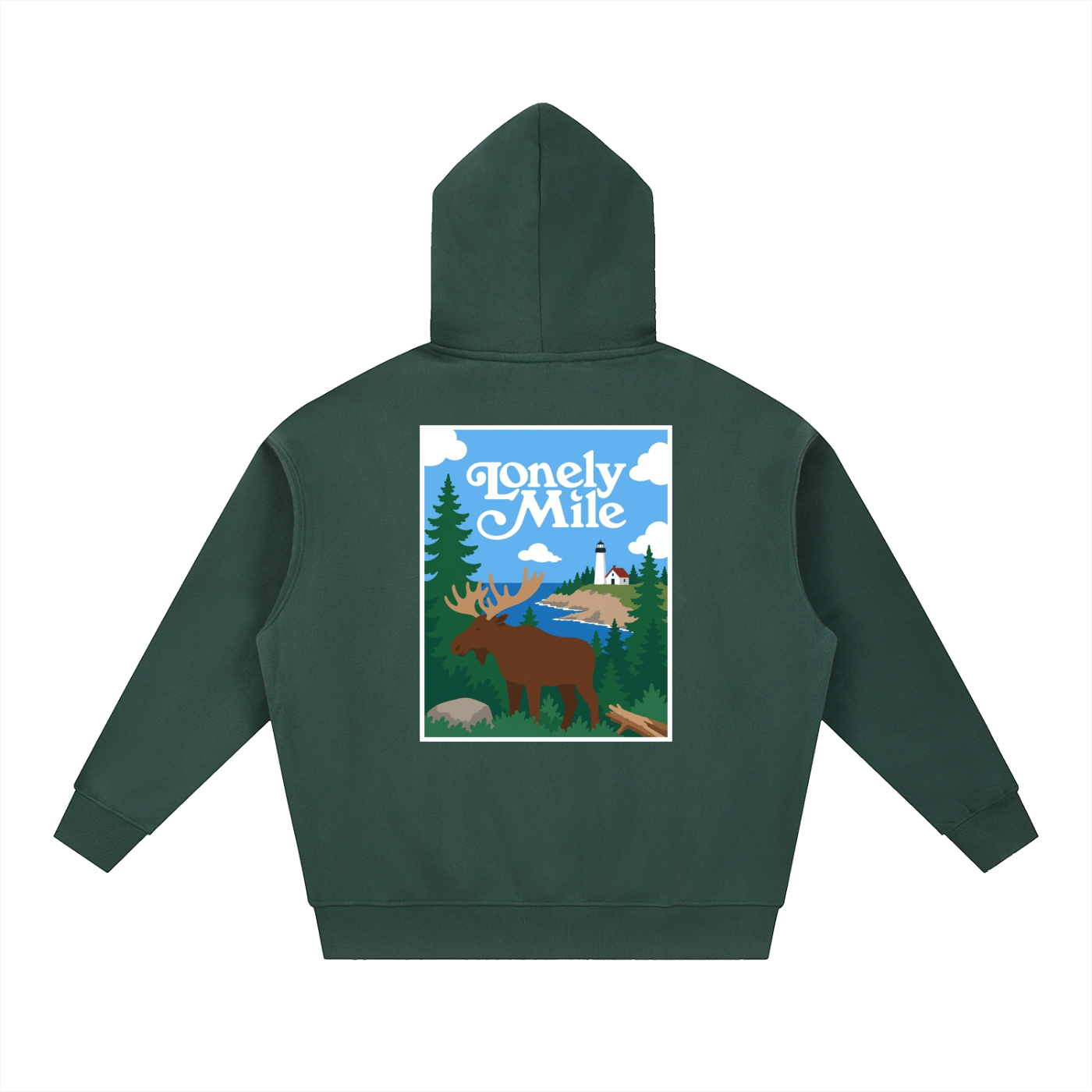 Maine Moose Boxy Zip-up Hoodie