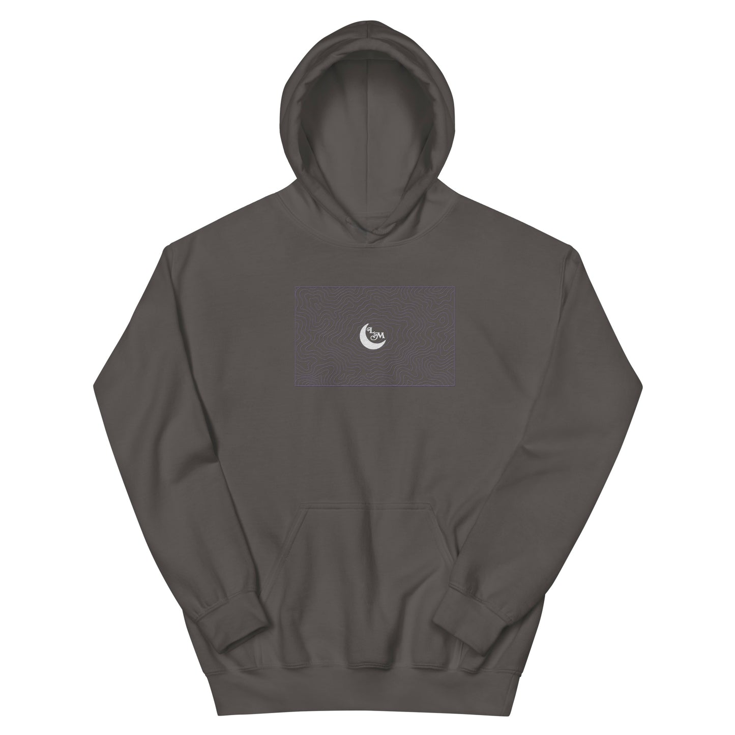 Topographic Hoodie (Purple Embroidery)