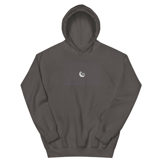Topographic Hoodie (Purple Embroidery)