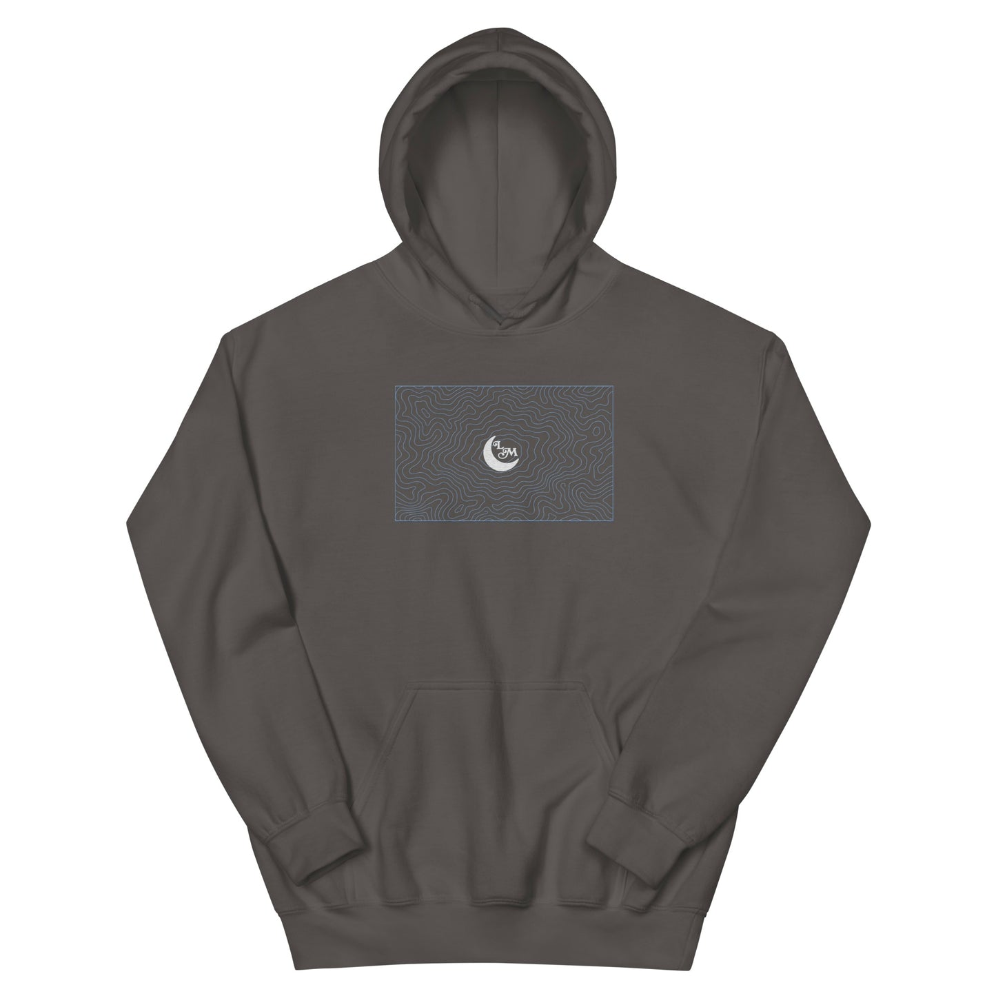 Topographic Hoodie (Blue Embroidery)