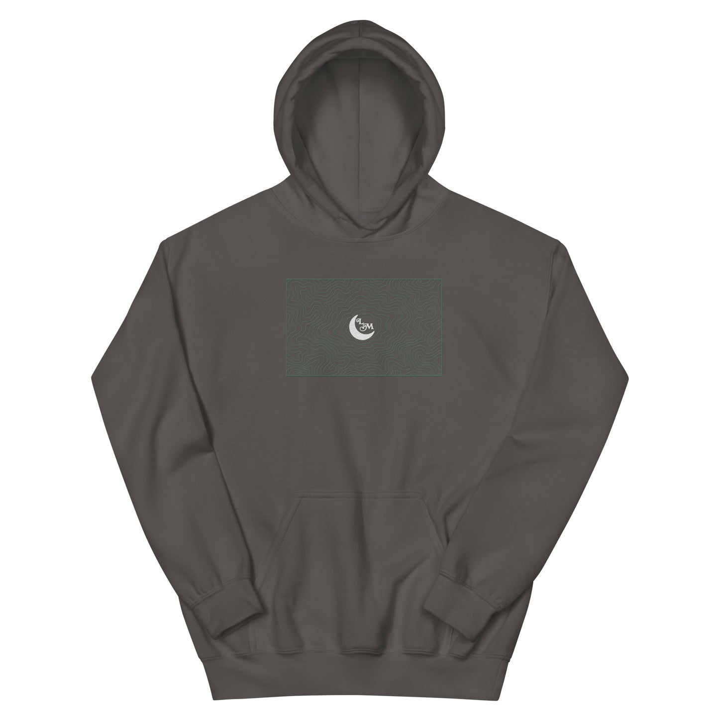 Topographic Hoodie (Green Embroidery)