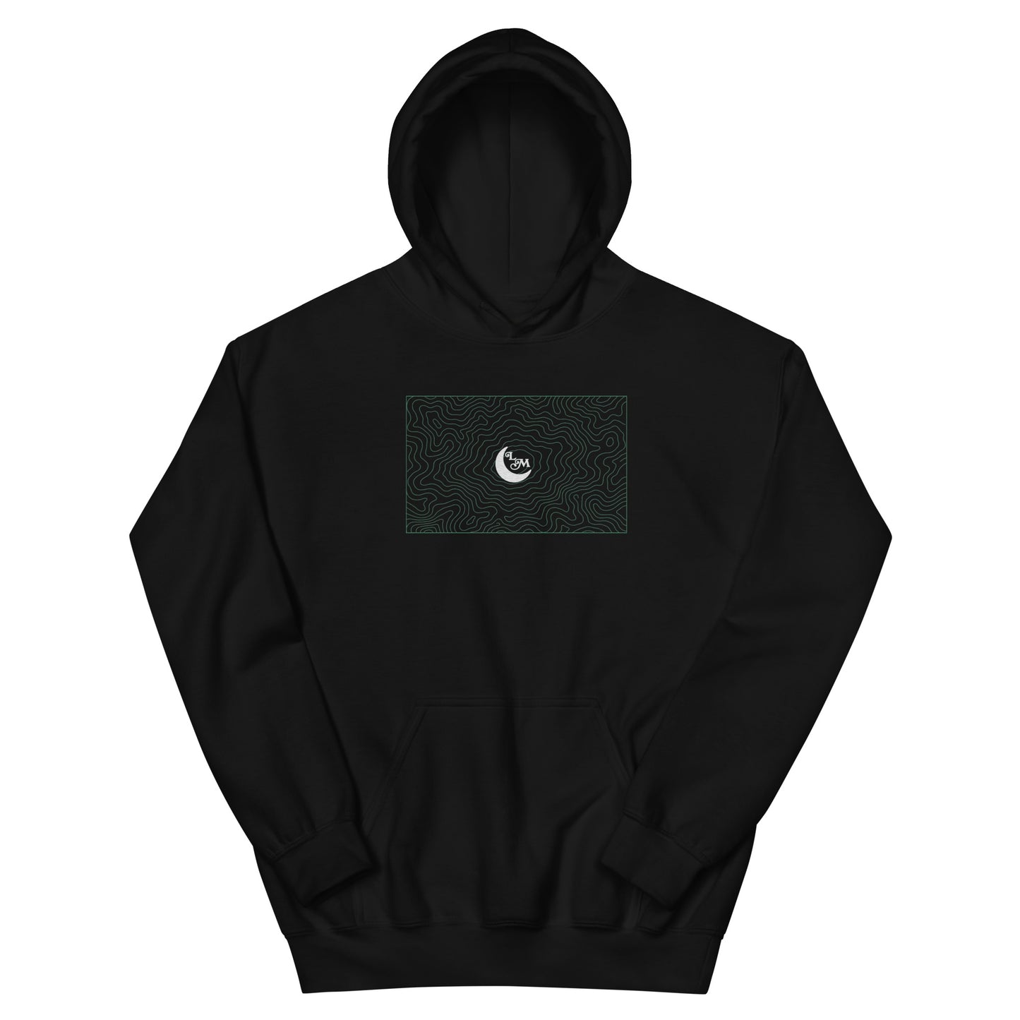 Topographic Hoodie (Green Embroidery)