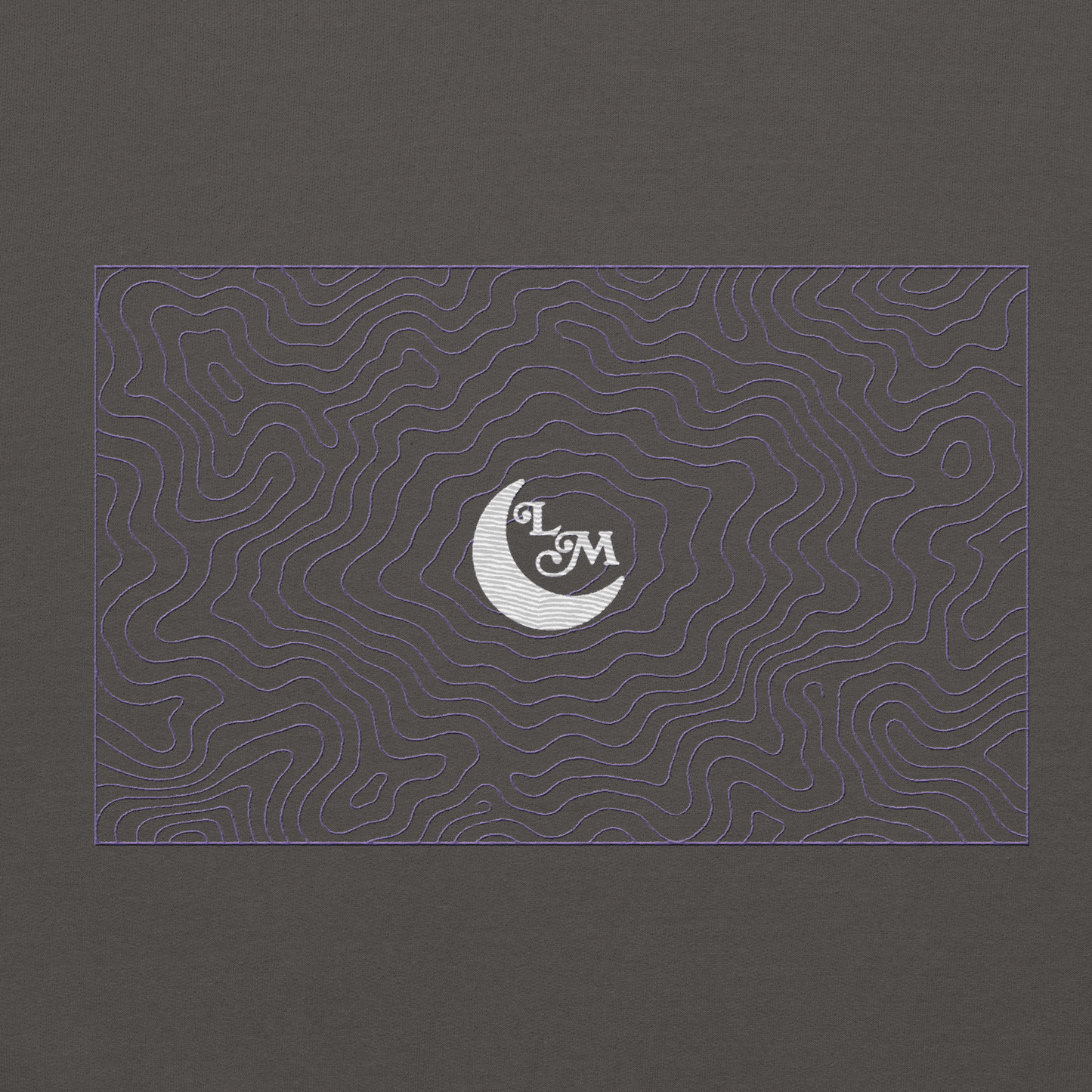 Topographic Hoodie (Purple Embroidery)