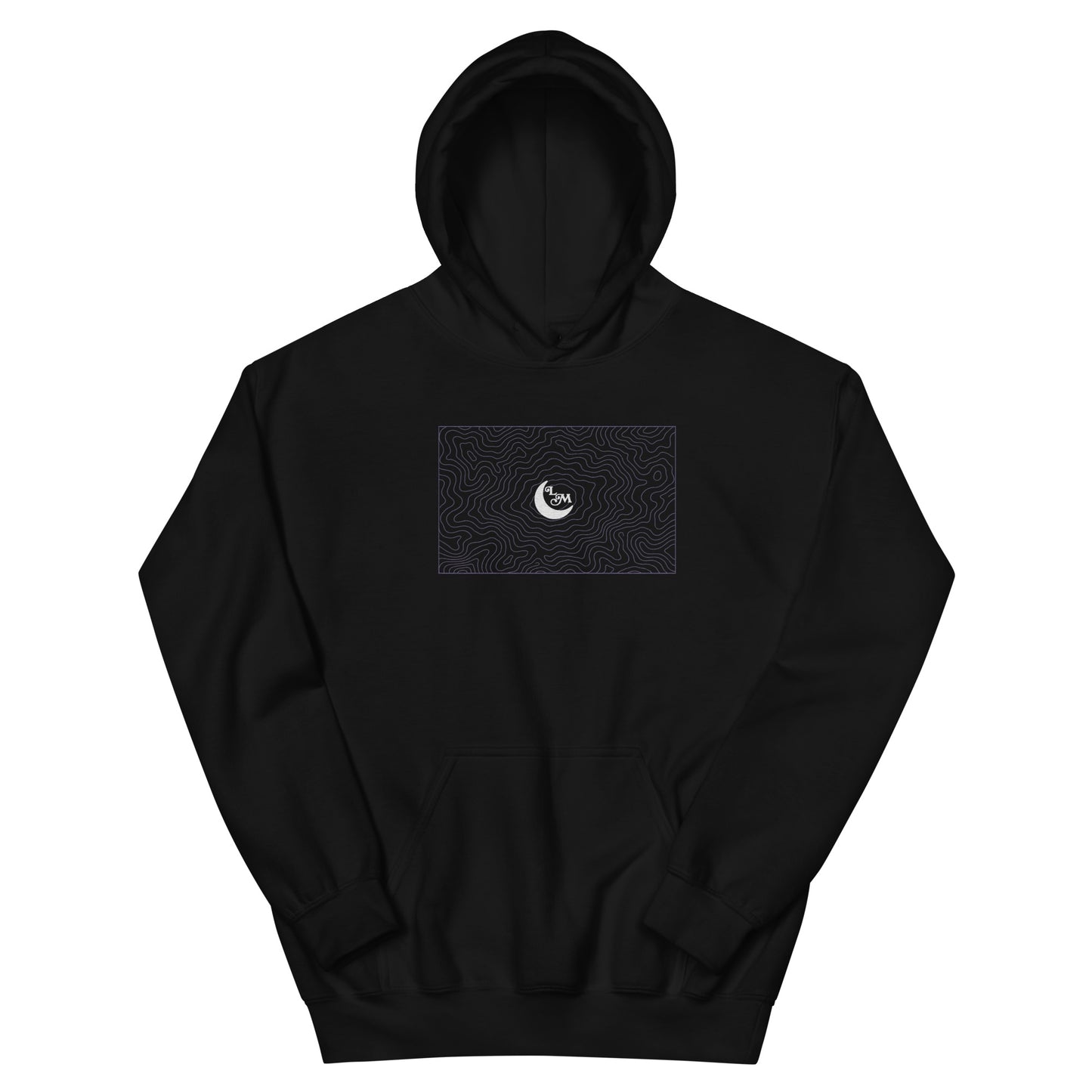 Topographic Hoodie (Purple Embroidery)