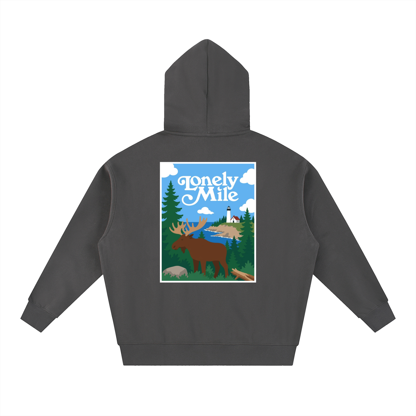 Maine Moose Boxy Zip-up Hoodie