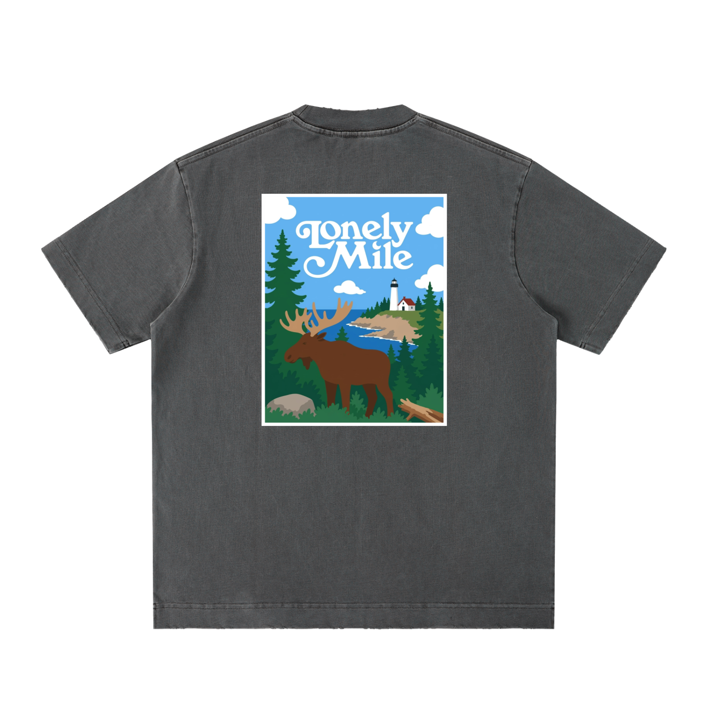 Maine Moose Heavyweight Frayed T-Shirt