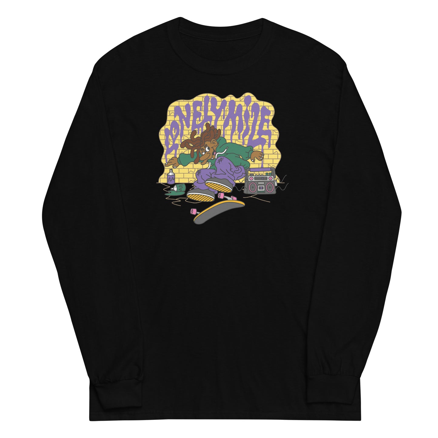 Aerosol & Asphalt Long Sleeve Tee (Yellow Graphic)