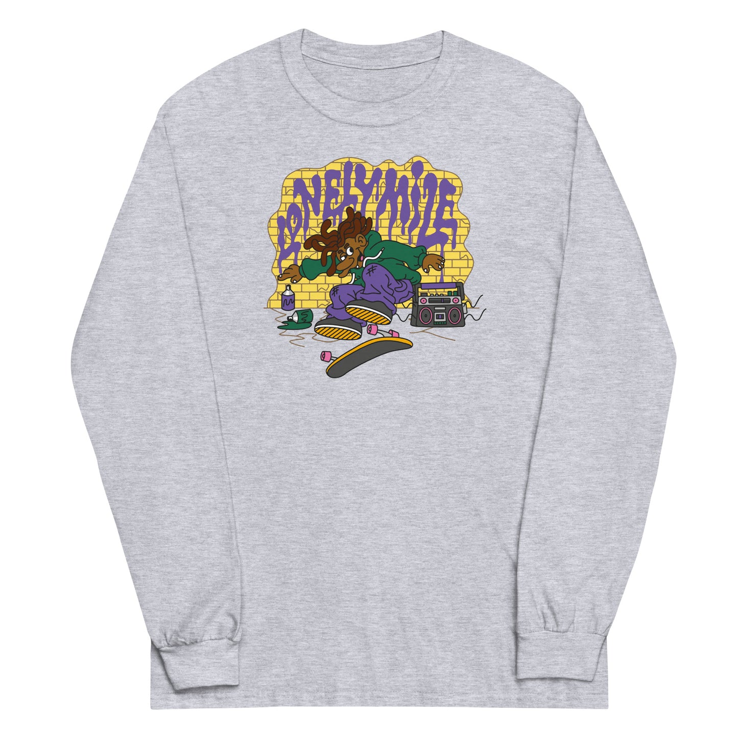 Aerosol & Asphalt Long Sleeve Tee (Yellow Graphic)